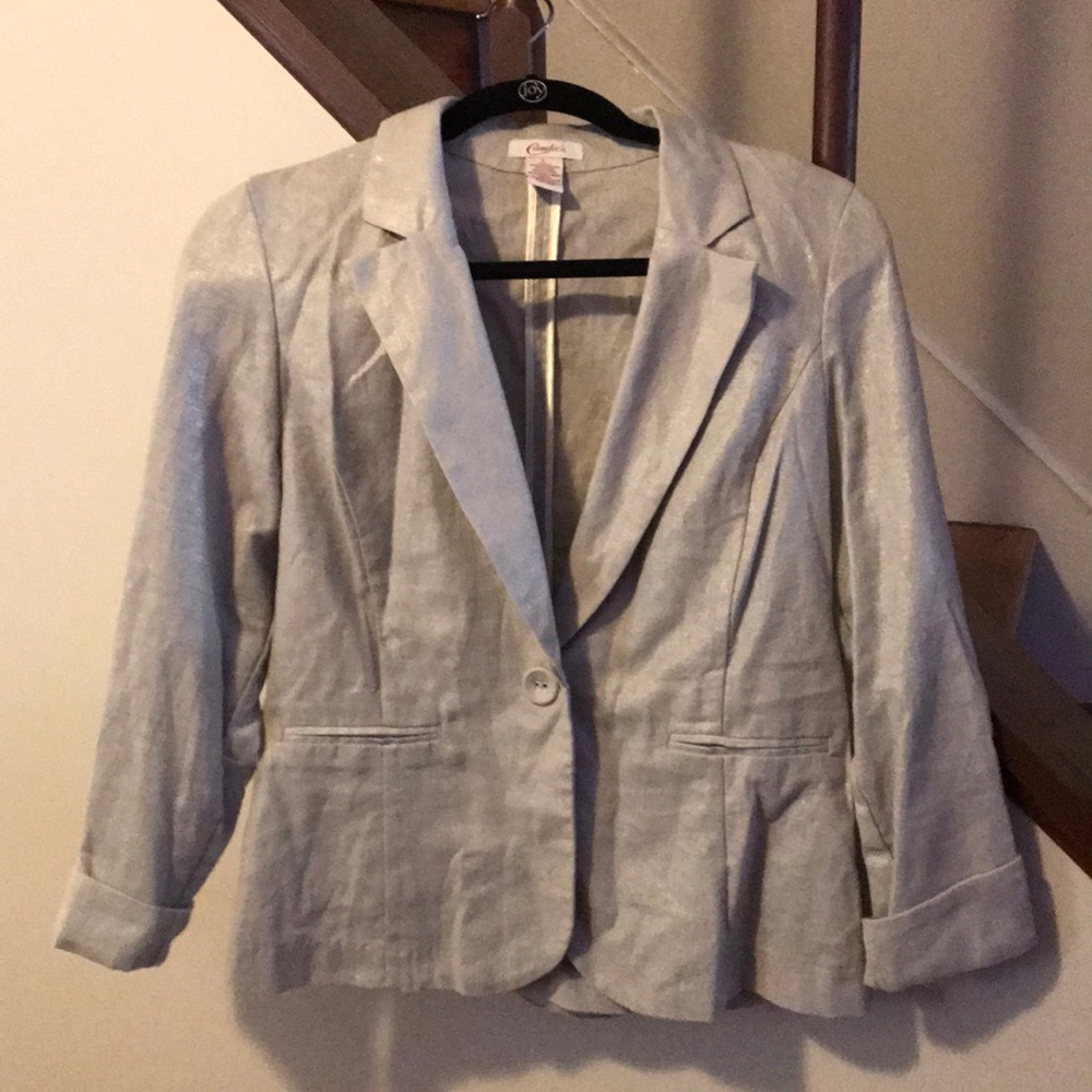 Candies silver blazer with back detail